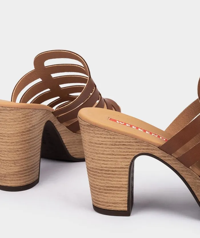 Pedro Miralles Heeled Sandals COSTA RICA Vitello Tabaco 8211 Woman Pedro Miralles Heeled Sandals COSTA RICA Vitello Tabaco 8211 Woman