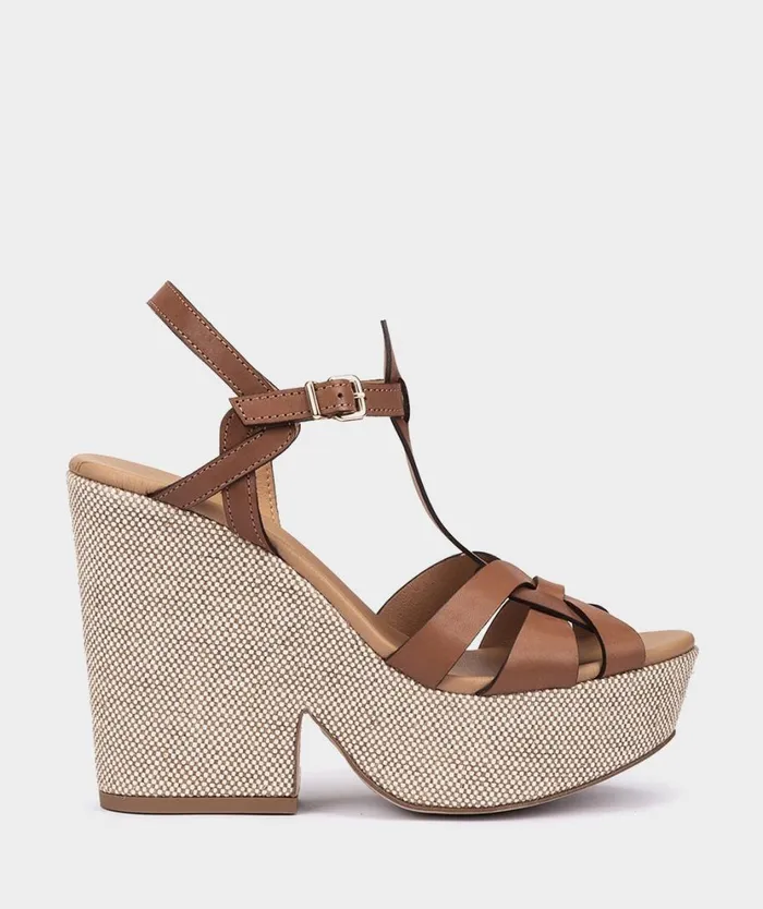 Pedro Miralles Heeled Sandals CUZCO Vitello Tabaco 8211 Woman