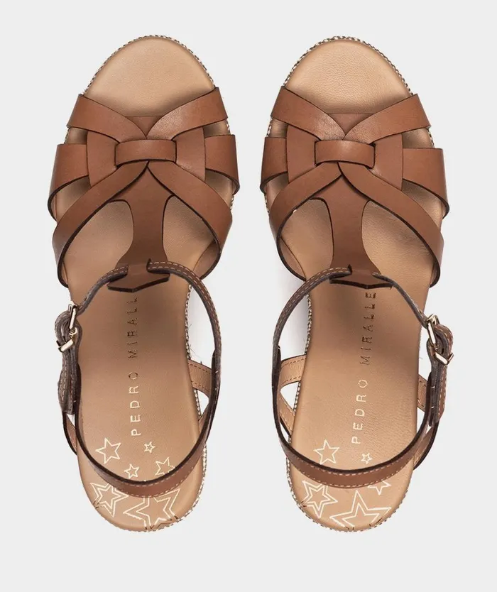 Pedro Miralles Heeled Sandals CUZCO Vitello Tabaco 8211 Woman Pedro Miralles Heeled Sandals CUZCO Vitello Tabaco 8211 Woman