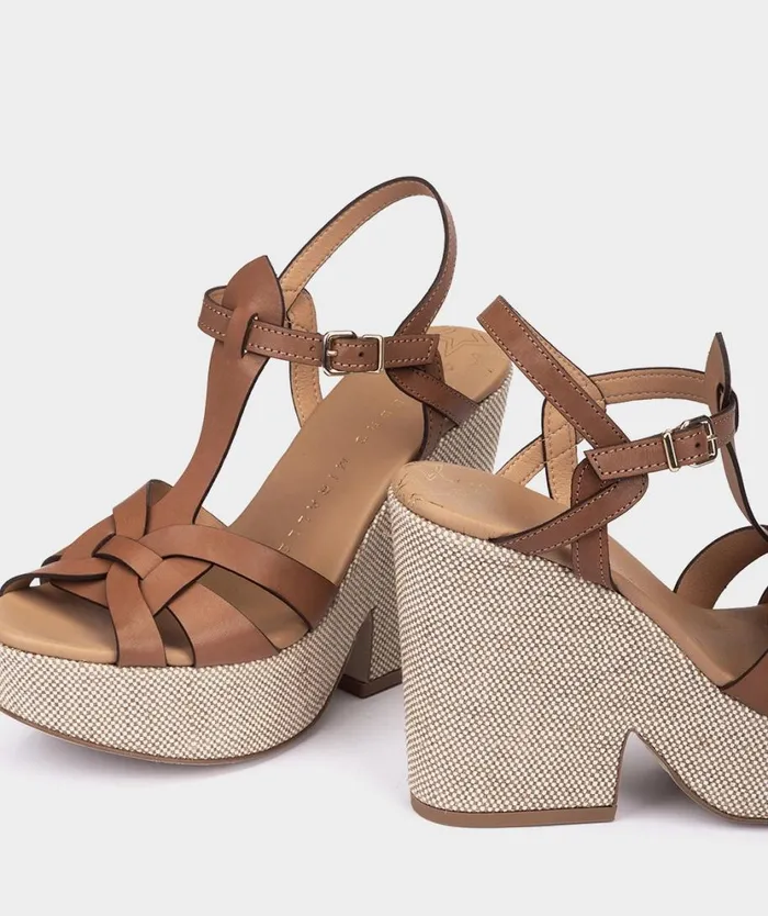 Pedro Miralles Heeled Sandals CUZCO Vitello Tabaco 8211 Woman Pedro Miralles Heeled Sandals CUZCO Vitello Tabaco 8211 Woman