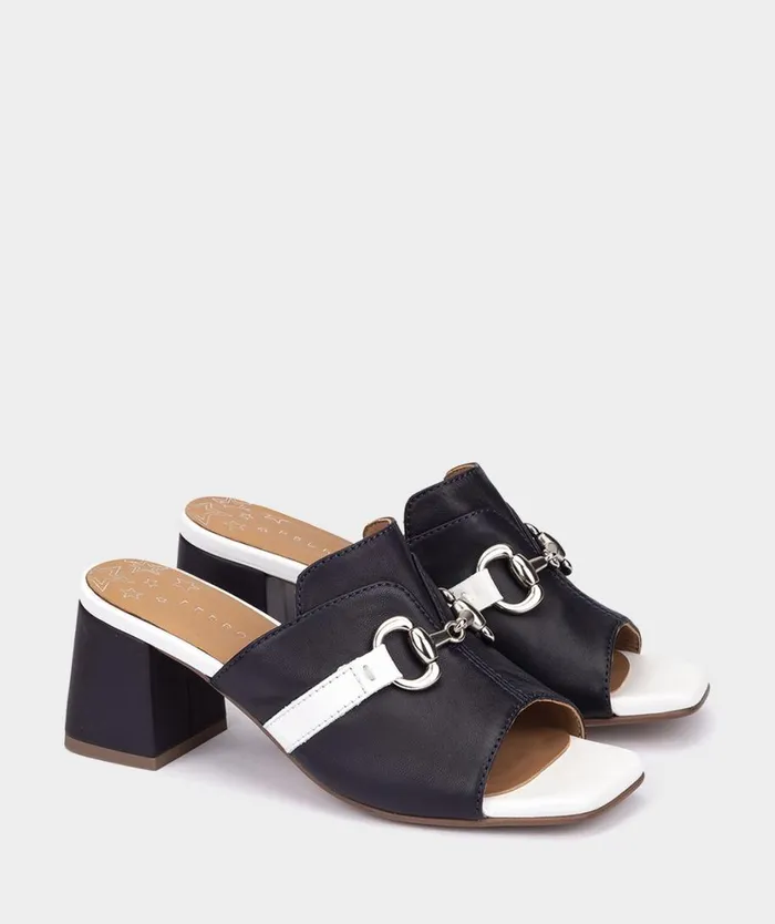 Pedro Miralles Heeled Sandals DAIMUZ Natur Navy 8211 Woman Pedro Miralles Heeled Sandals DAIMUZ Natur Navy 8211 Woman