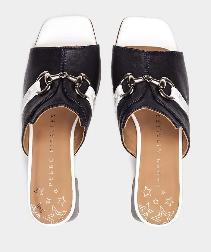 Pedro Miralles Heeled Sandals DAIMUZ Natur Navy 8211 Woman Pedro Miralles Heeled Sandals DAIMUZ Natur Navy 8211 Woman