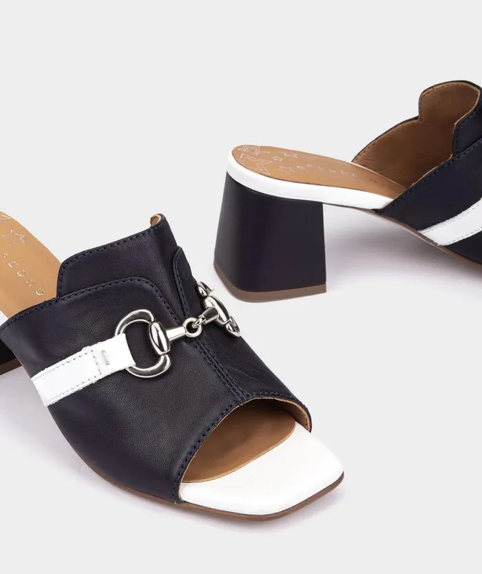 Pedro Miralles Heeled Sandals DAIMUZ Natur Navy 8211 Woman Pedro Miralles Heeled Sandals DAIMUZ Natur Navy 8211 Woman