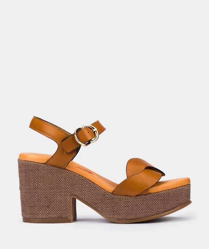 Pedro Miralles Heeled Sandals DENIA Natur Cuoio 8211 Woman