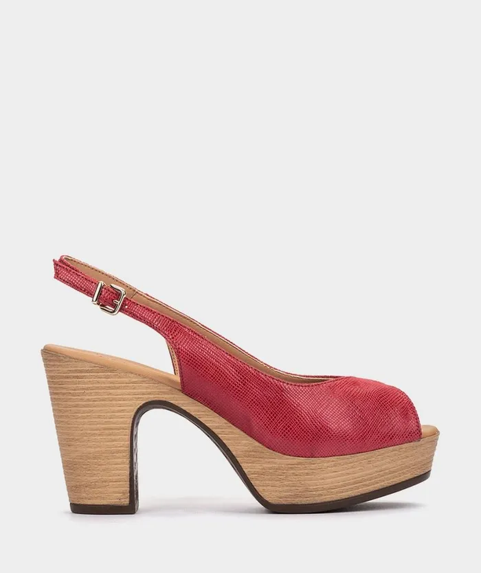 Pedro Miralles Heeled Sandals ESPARTA Saco Ante Rojo 8211 Woman