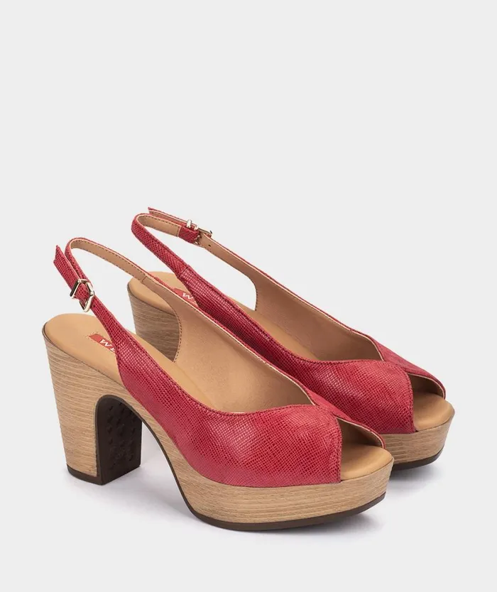 Pedro Miralles Heeled Sandals ESPARTA Saco Ante Rojo 8211 Woman Pedro Miralles Heeled Sandals ESPARTA Saco Ante Rojo 8211 Woman