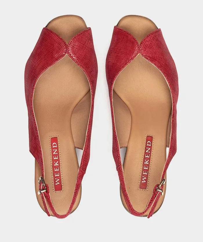 Pedro Miralles Heeled Sandals ESPARTA Saco Ante Rojo 8211 Woman Pedro Miralles Heeled Sandals ESPARTA Saco Ante Rojo 8211 Woman