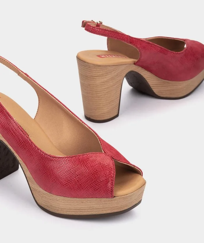 Pedro Miralles Heeled Sandals ESPARTA Saco Ante Rojo 8211 Woman Pedro Miralles Heeled Sandals ESPARTA Saco Ante Rojo 8211 Woman