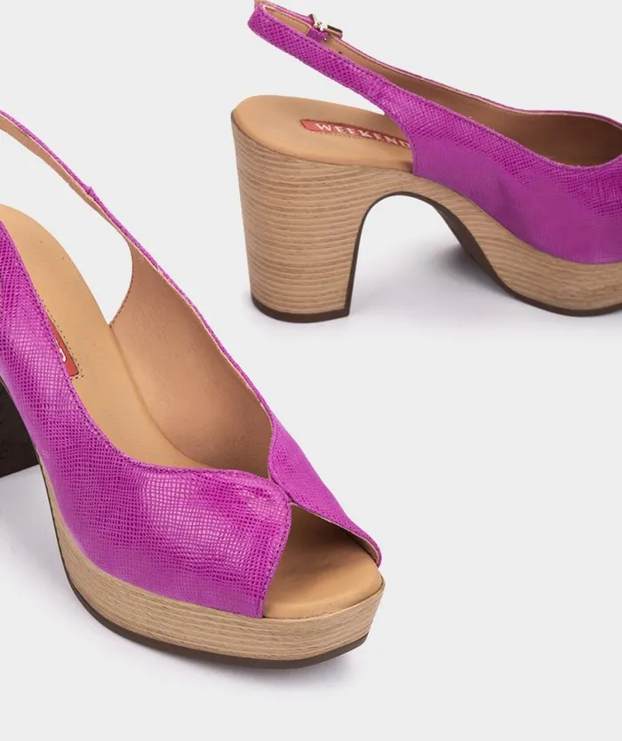 Pedro Miralles Heeled Sandals ESPARTA Saco Ante Viola 8211 Woman Pedro Miralles Heeled Sandals ESPARTA Saco Ante Viola 8211 Woman