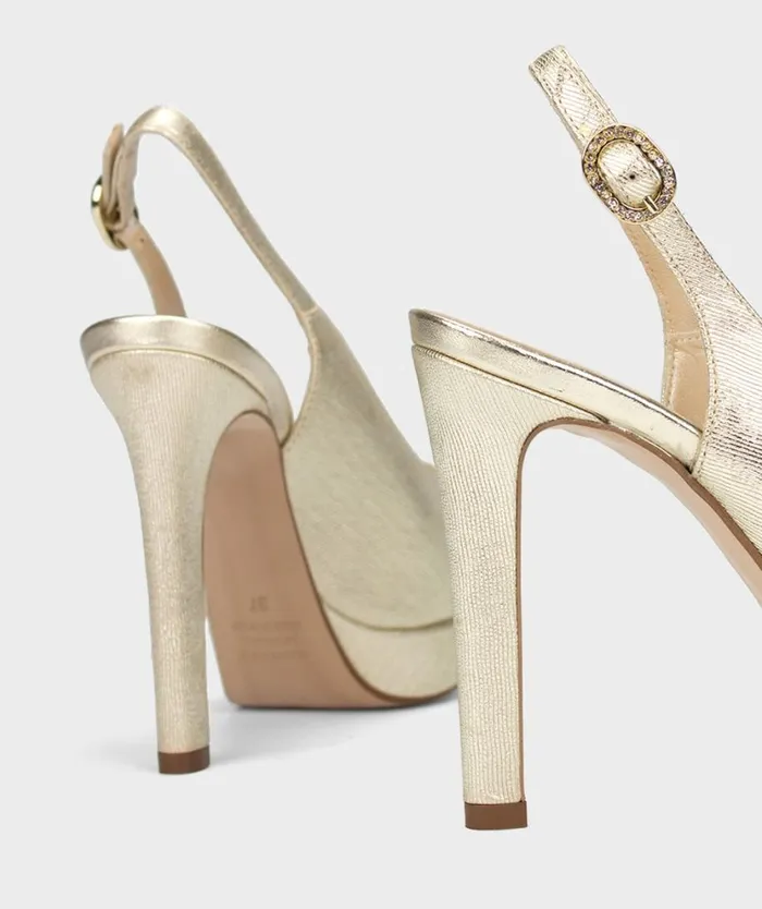 Pedro Miralles Heeled Sandals GRIM Plisado Metal Carrara 8211 Woman Pedro Miralles Heeled Sandals GRIM Plisado Metal Carrara 8211 Woman