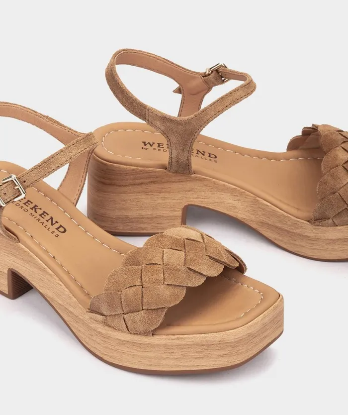 Pedro Miralles Heeled Sandals KANSAS Baby Silk Cuoio 8211 Woman Pedro Miralles Heeled Sandals KANSAS Baby Silk Cuoio 8211 Woman