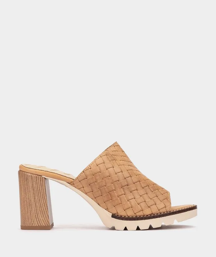 Pedro Miralles Heeled Sandals KOLN Alfa Trenza Camel 8211 Woman