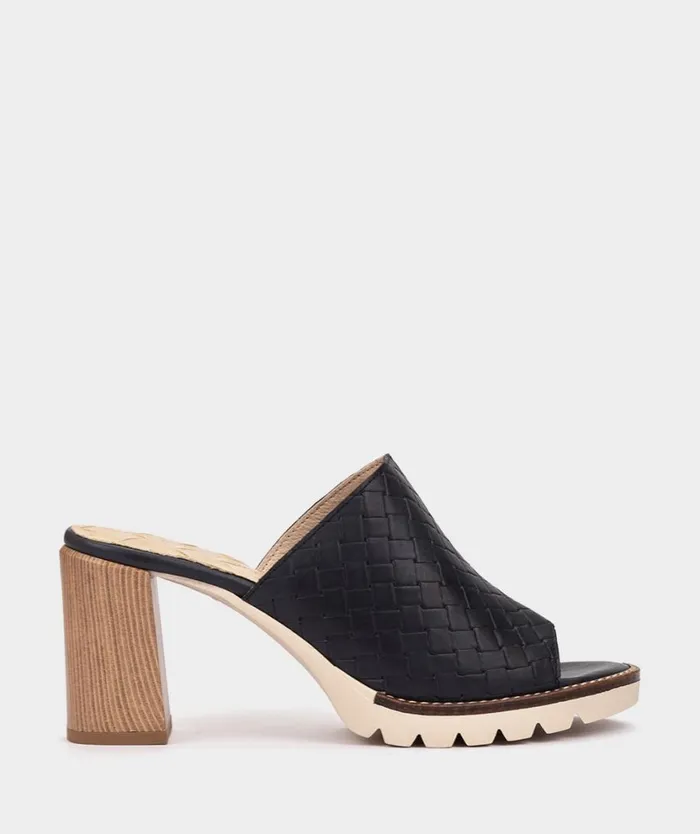Pedro Miralles Heeled Sandals KOLN Alfa Trenza Marino 8211 Woman