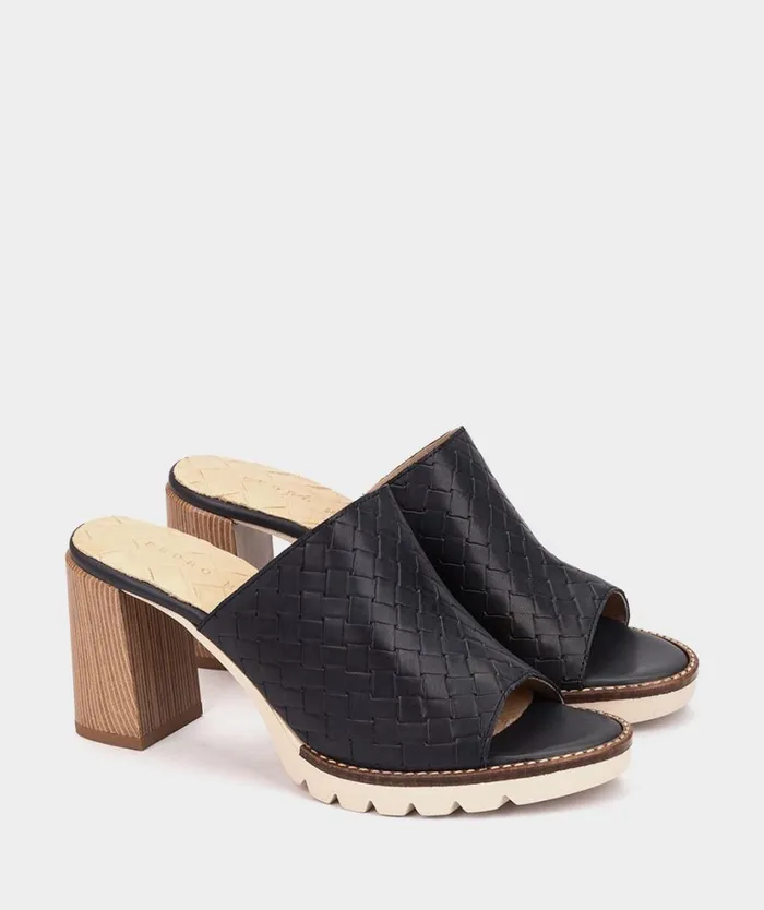 Pedro Miralles Heeled Sandals KOLN Alfa Trenza Marino 8211 Woman Pedro Miralles Heeled Sandals KOLN Alfa Trenza Marino 8211 Woman
