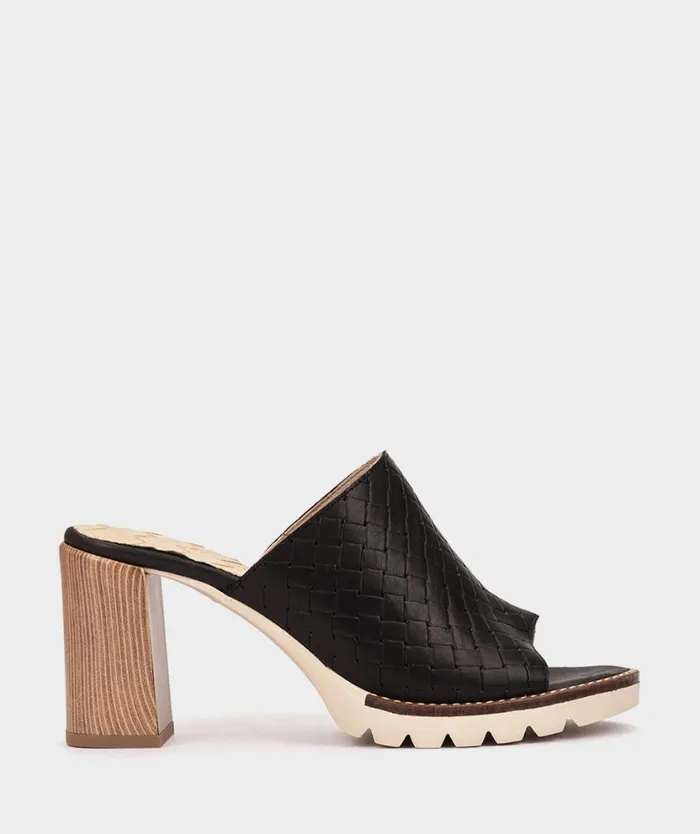 Pedro Miralles Heeled Sandals KOLN Alfa Trenza Negro 8211 Woman