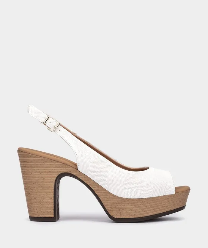 Pedro Miralles Heeled Sandals LA VALETA Mercurio Bianco 8211 Woman