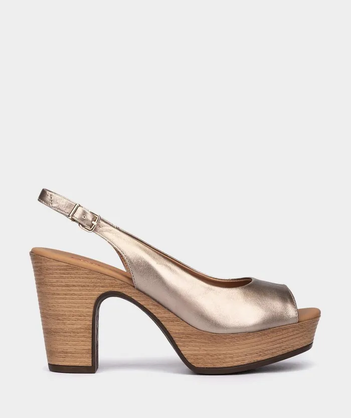 Pedro Miralles Heeled Sandals LA VALETA Napa Metal Humo 8211 Woman