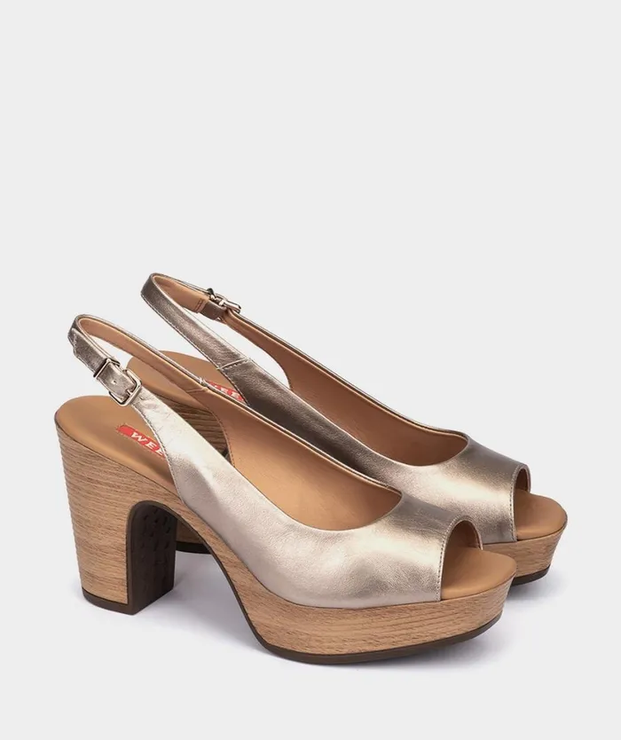 Pedro Miralles Heeled Sandals LA VALETA Napa Metal Humo 8211 Woman Pedro Miralles Heeled Sandals LA VALETA Napa Metal Humo 8211 Woman