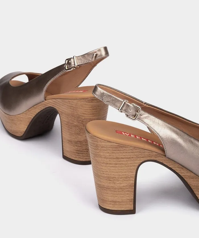 Pedro Miralles Heeled Sandals LA VALETA Napa Metal Humo 8211 Woman Pedro Miralles Heeled Sandals LA VALETA Napa Metal Humo 8211 Woman