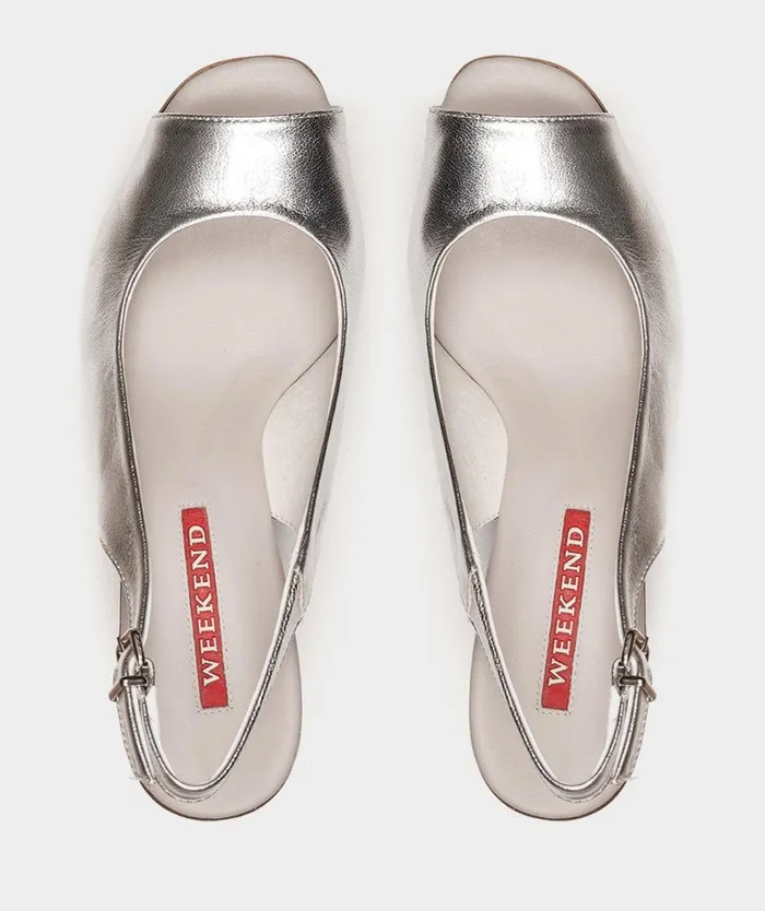 Pedro Miralles Heeled Sandals LA VALETA Napa Metal Plata 8211 Woman Pedro Miralles Heeled Sandals LA VALETA Napa Metal Plata 8211 Woman
