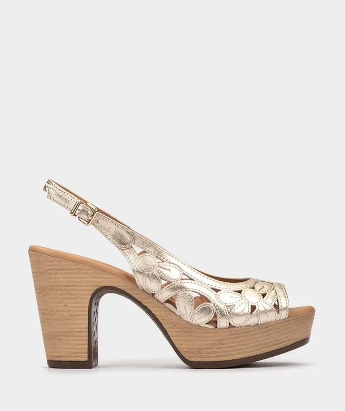 Pedro Miralles Heeled Sandals LA VALETA Napa Metal Platino 8211 Woman Pedro Miralles Heeled Sandals LA VALETA Napa Metal Platino 8211 Woman