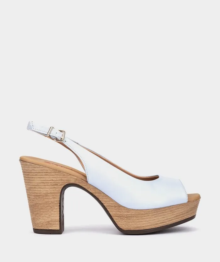 Pedro Miralles Heeled Sandals LA VALETA Natur Denim 8211 Woman