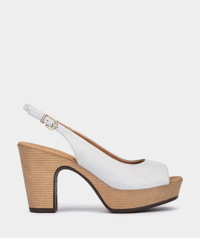 Pedro Miralles Heeled Sandals LA VALETA Natur Iceberg 8211 Woman