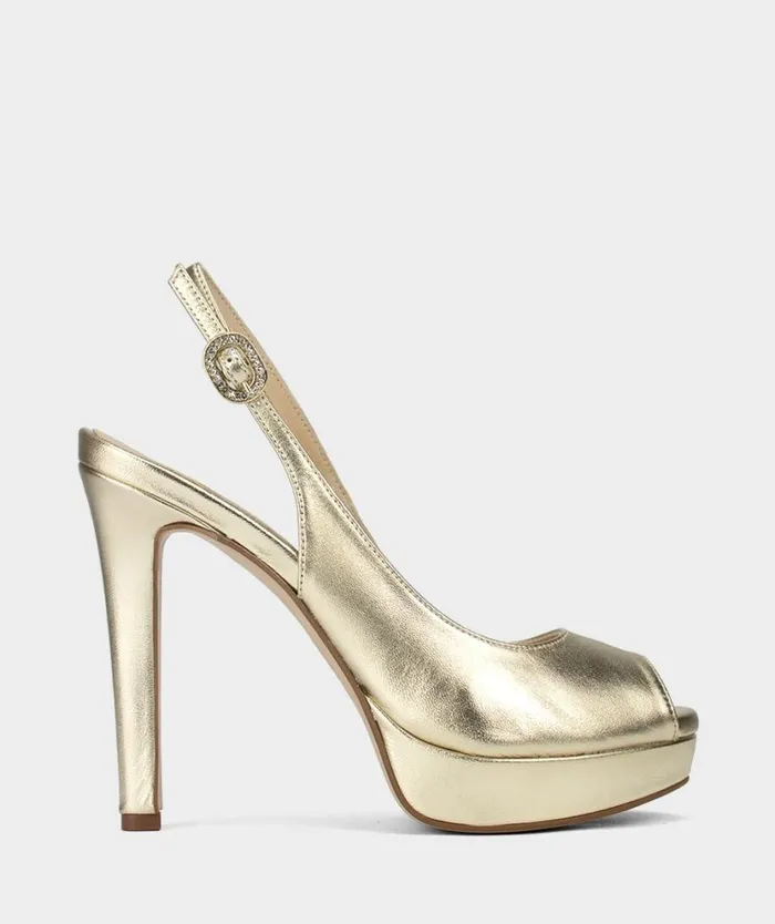 Pedro Miralles Heeled Sandals LACHAT Luxor Opaco Platino 8211 Woman