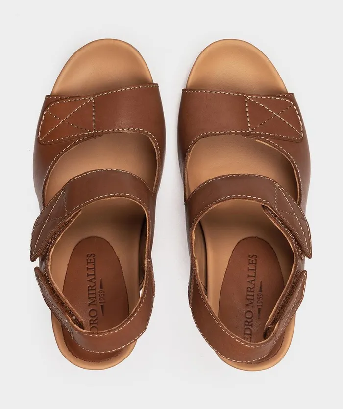 Pedro Miralles Heeled Sandals LAMOS Vitello Tabaco 8211 Woman Pedro Miralles Heeled Sandals LAMOS Vitello Tabaco 8211 Woman