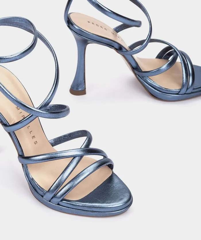 Pedro Miralles Heeled Sandals LAS VEGAS Napa Metal Beryl 8211 Woman Pedro Miralles Heeled Sandals LAS VEGAS Napa Metal Beryl 8211 Woman