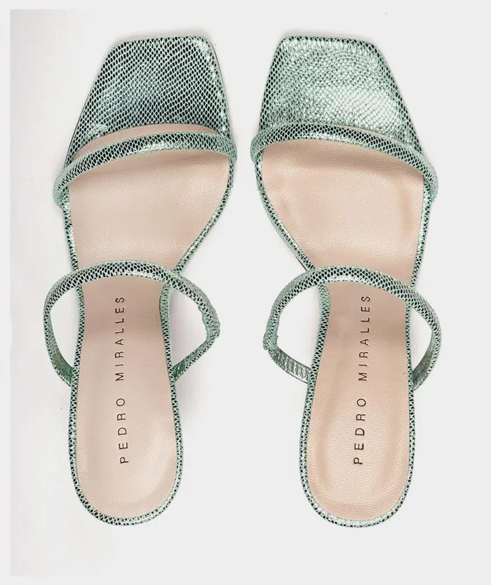 Pedro Miralles Heeled Sandals LAURENS Serpiente Metal Mica 8211 Woman Pedro Miralles Heeled Sandals LAURENS Serpiente Metal Mica 8211 Woman