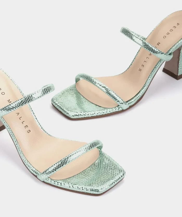 Pedro Miralles Heeled Sandals LAURENS Serpiente Metal Mica 8211 Woman Pedro Miralles Heeled Sandals LAURENS Serpiente Metal Mica 8211 Woman