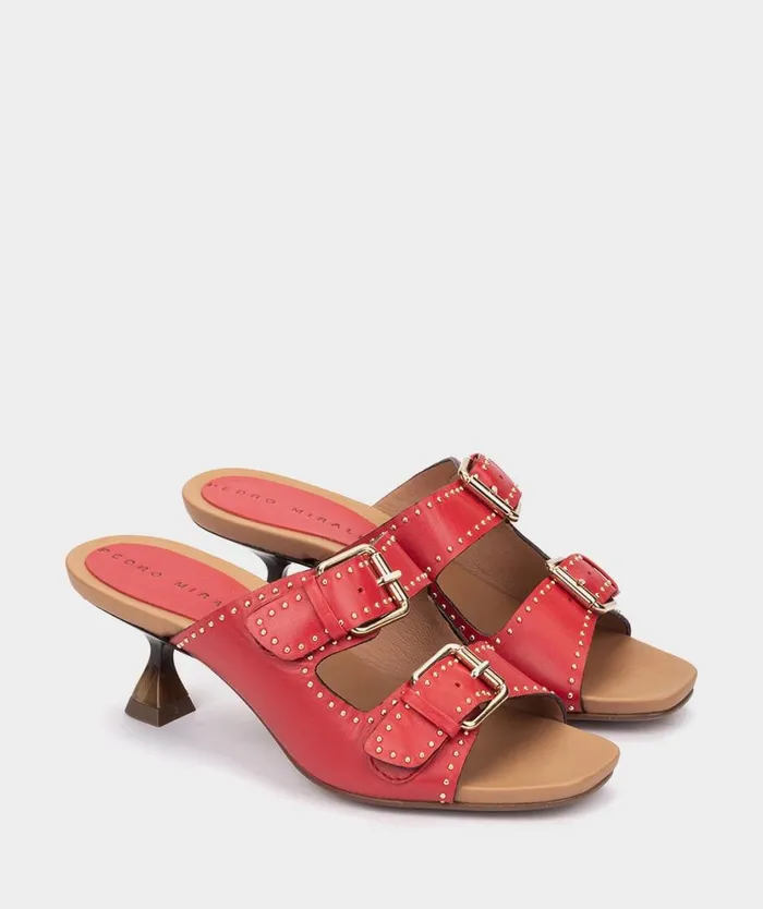 Pedro Miralles Heeled Sandals LUGO Alfa Rojo 8211 Woman Pedro Miralles Heeled Sandals LUGO Alfa Rojo 8211 Woman