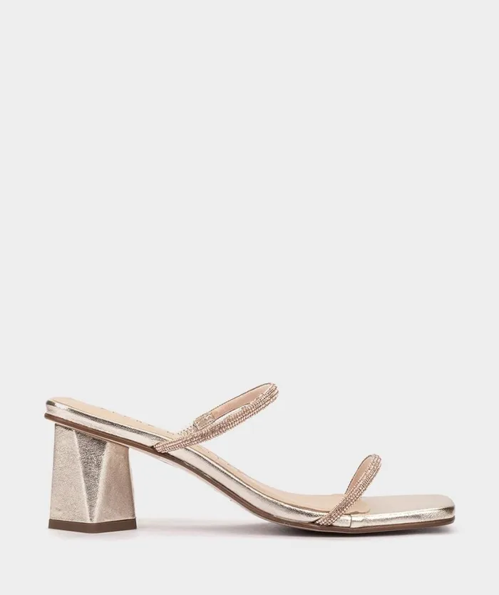 Pedro Miralles Heeled Sandals LUSAIL Gliter Platino 8211 Woman