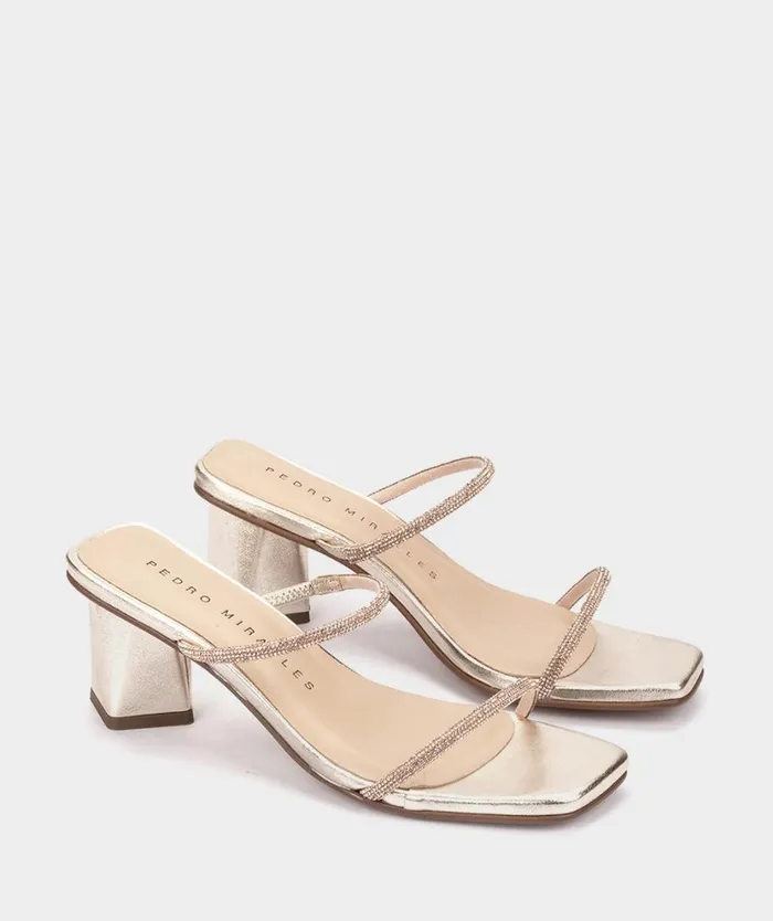 Pedro Miralles Heeled Sandals LUSAIL Gliter Platino 8211 Woman Pedro Miralles Heeled Sandals LUSAIL Gliter Platino 8211 Woman
