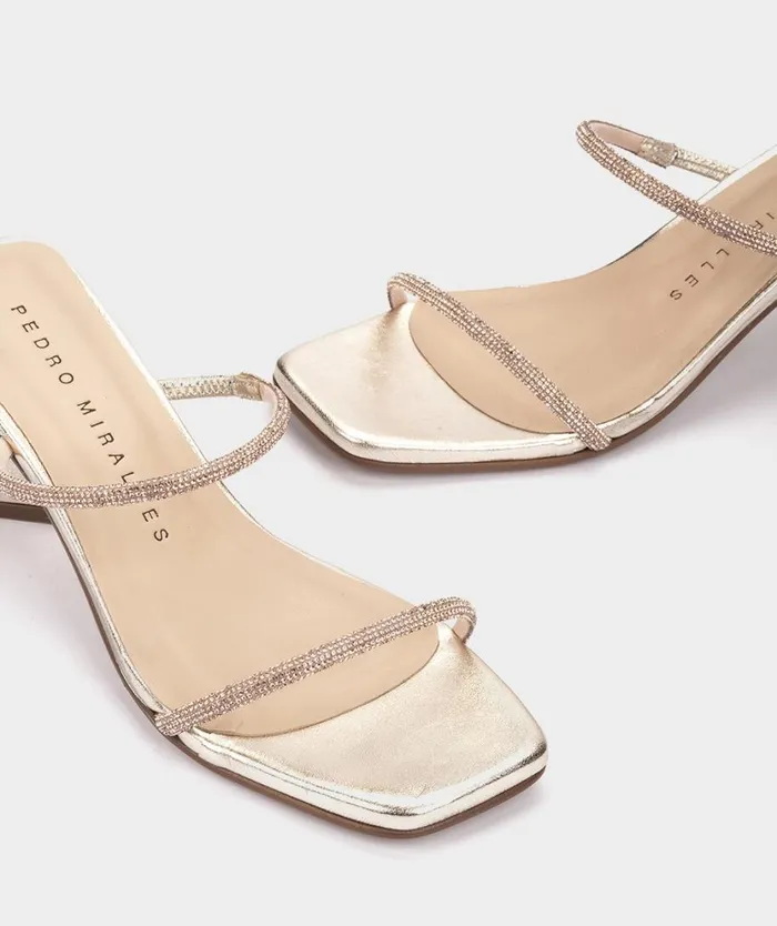 Pedro Miralles Heeled Sandals LUSAIL Gliter Platino 8211 Woman Pedro Miralles Heeled Sandals LUSAIL Gliter Platino 8211 Woman