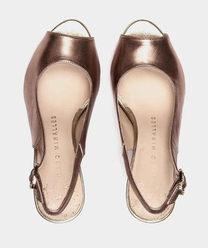 Pedro Miralles Heeled Sandals MNACO Metalizado Oro Rosa 8211 Woman Pedro Miralles Heeled Sandals MNACO Metalizado Oro Rosa 8211 Woman