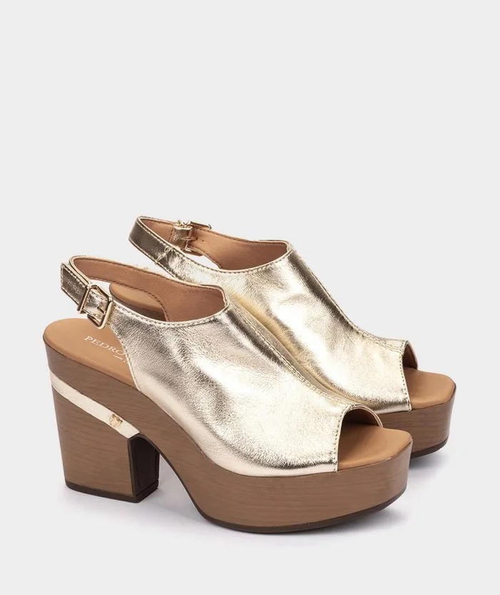 Pedro Miralles Heeled Sandals MILLVILLE Napa Metal Platino 8211 Woman Pedro Miralles Heeled Sandals MILLVILLE Napa Metal Platino 8211 Woman