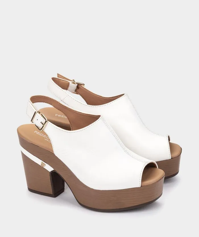 Pedro Miralles Heeled Sandals MILLVILLE Vitello Blanco 8211 Woman Pedro Miralles Heeled Sandals MILLVILLE Vitello Blanco 8211 Woman