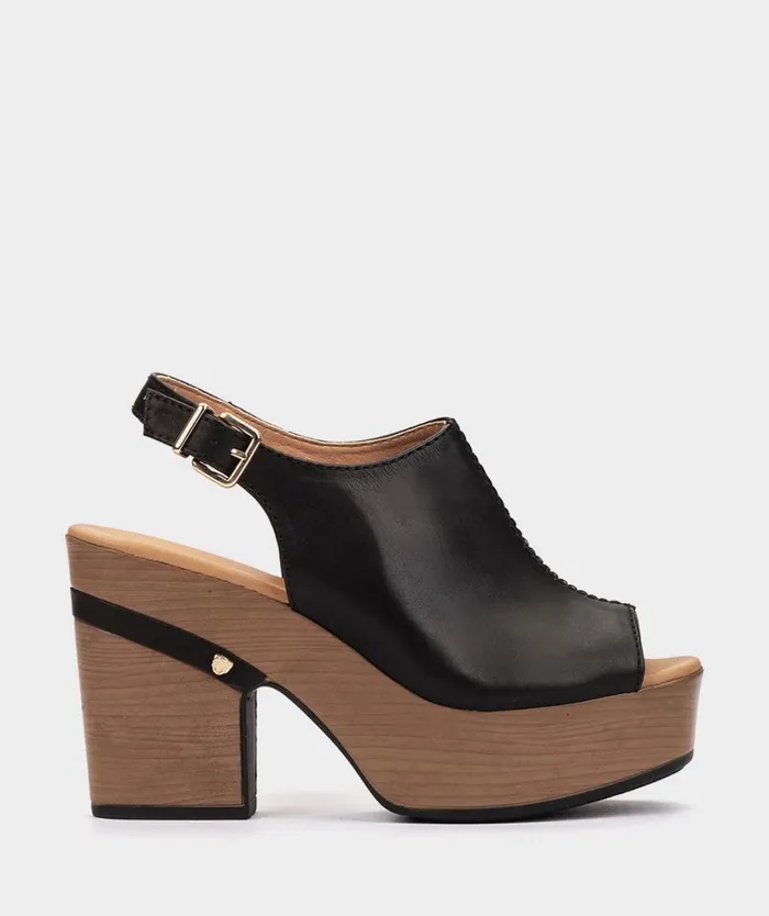 Pedro Miralles Heeled Sandals MILLVILLE Vitello Negro 8211 Woman