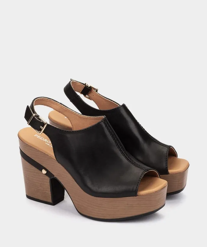 Pedro Miralles Heeled Sandals MILLVILLE Vitello Negro 8211 Woman Pedro Miralles Heeled Sandals MILLVILLE Vitello Negro 8211 Woman