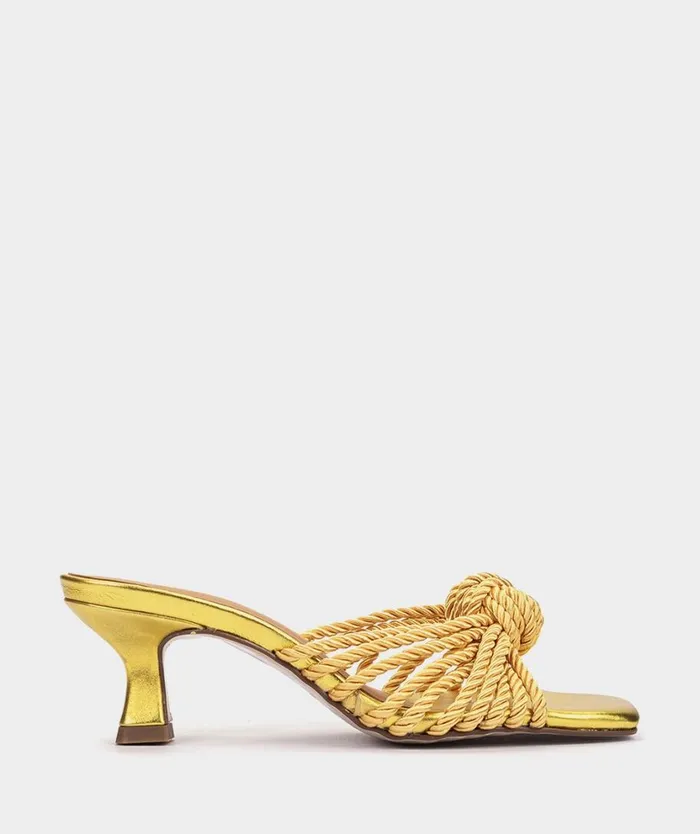 Pedro Miralles Heeled Sandals MINERVE Napa Metal Pomelo 8211 Woman