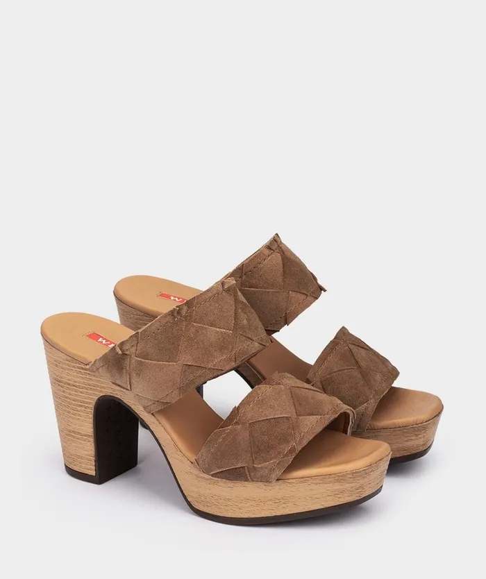 Pedro Miralles Heeled Sandals MONROE Velour Cuoio 8211 Woman Pedro Miralles Heeled Sandals MONROE Velour Cuoio 8211 Woman