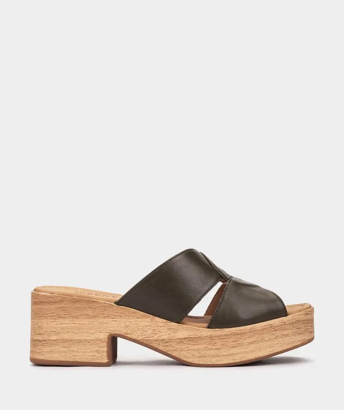 Pedro Miralles Heeled Sandals MONTANA Atenea Kaki 8211 Woman