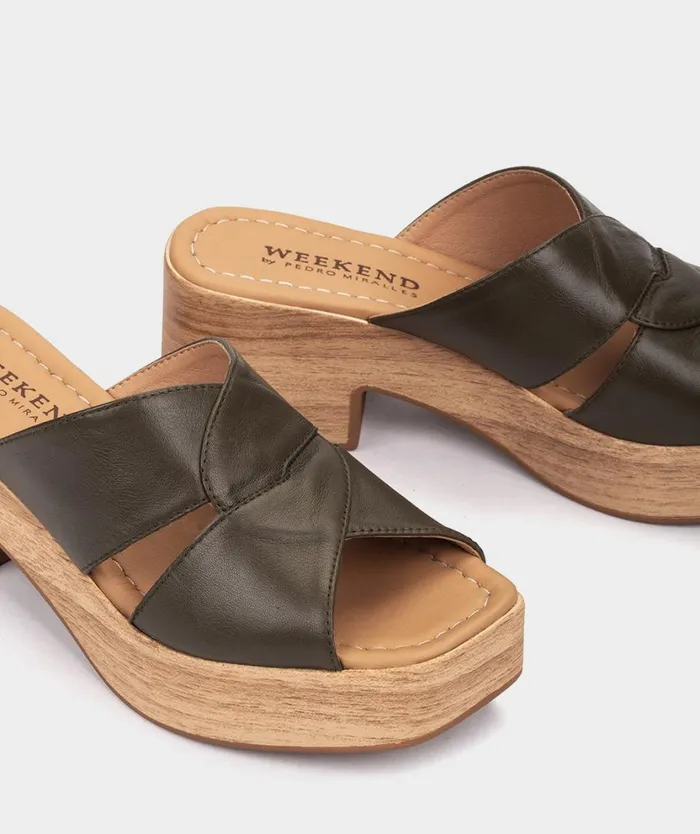 Pedro Miralles Heeled Sandals MONTANA Atenea Kaki 8211 Woman Pedro Miralles Heeled Sandals MONTANA Atenea Kaki 8211 Woman