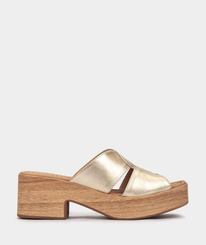 Pedro Miralles Heeled Sandals MONTANA Napa Metal Platino 8211 Woman