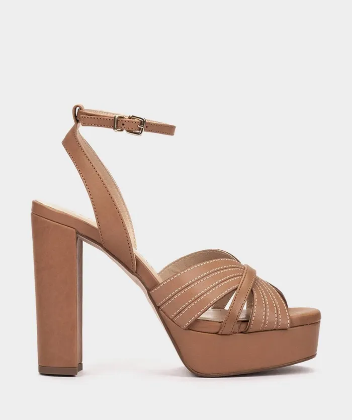 Pedro Miralles Heeled Sandals MONTEFIORALLE Alfa Caramel 8211 Woman