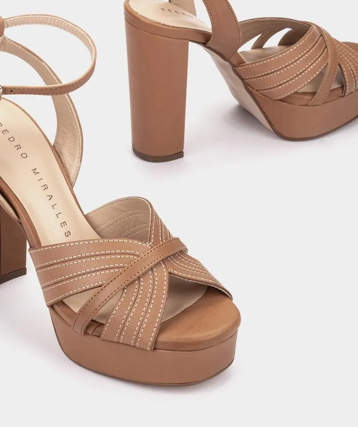 Pedro Miralles Heeled Sandals MONTEFIORALLE Alfa Caramel 8211 Woman Pedro Miralles Heeled Sandals MONTEFIORALLE Alfa Caramel 8211 Woman
