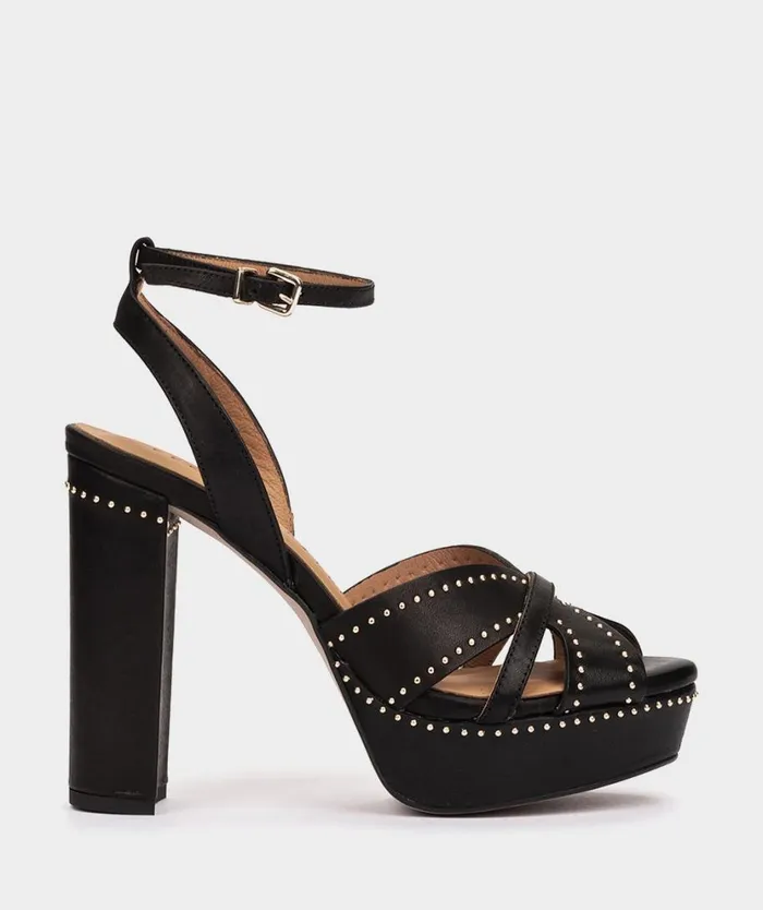 Pedro Miralles Heeled Sandals MONTEFIORALLE Alfa Negro 8211 Woman