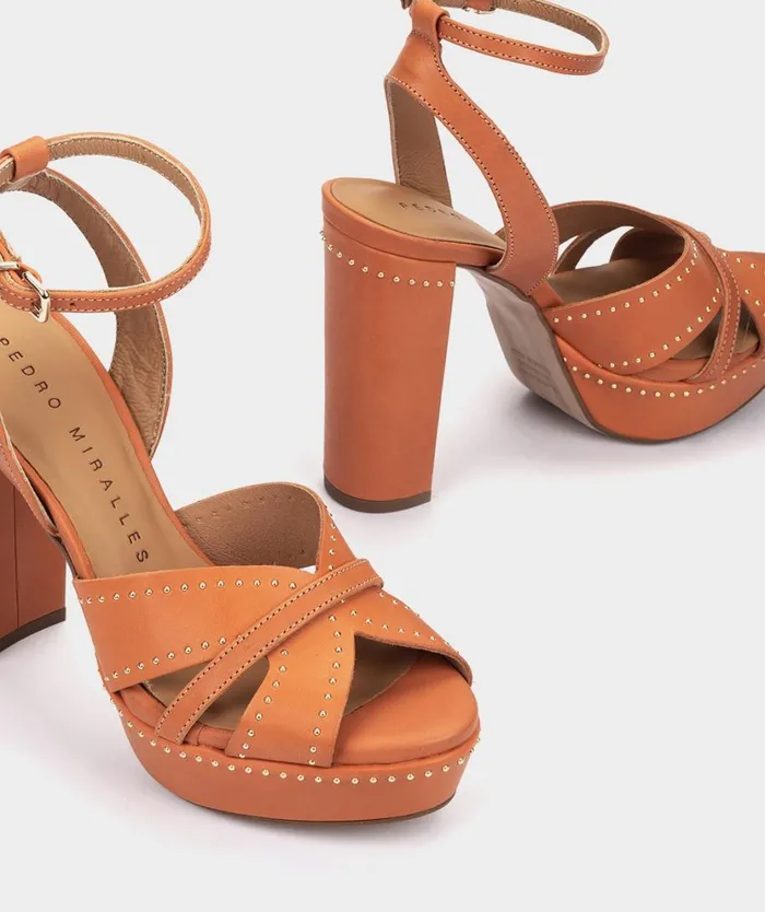 Pedro Miralles Heeled Sandals MONTEFIORALLE Alfa Orange 8211 Woman Pedro Miralles Heeled Sandals MONTEFIORALLE Alfa Orange 8211 Woman